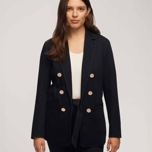 Anne Klein Denim Faux Double Breasted Jacket size medium